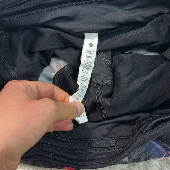 Lululemon Pace Rival Mid-Rise Skirt *Long Veiled Floral Black Multi - Picture 4 of 7